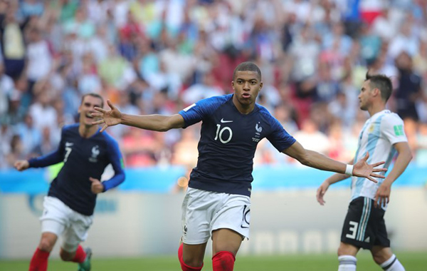 Craque francês Mbappe foi o grande destaque da partida contra a Argentina