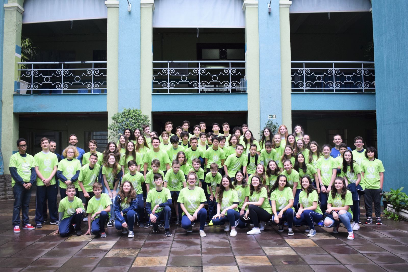 Delegação de mais de 90 estudantes que participou da 2ª etapa do Maristão