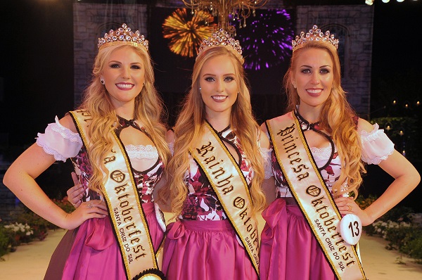 Rainha Milena Rachor e as Princesas Thartieri Assmann e Mylena Gehrke se despedem dia 9 de outubro