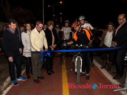 Prefeito Telmo realizou o ato de inauguração da ciclovia