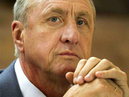 O holandês Johan Cruyff, jogador e técnico, falecido em 2016